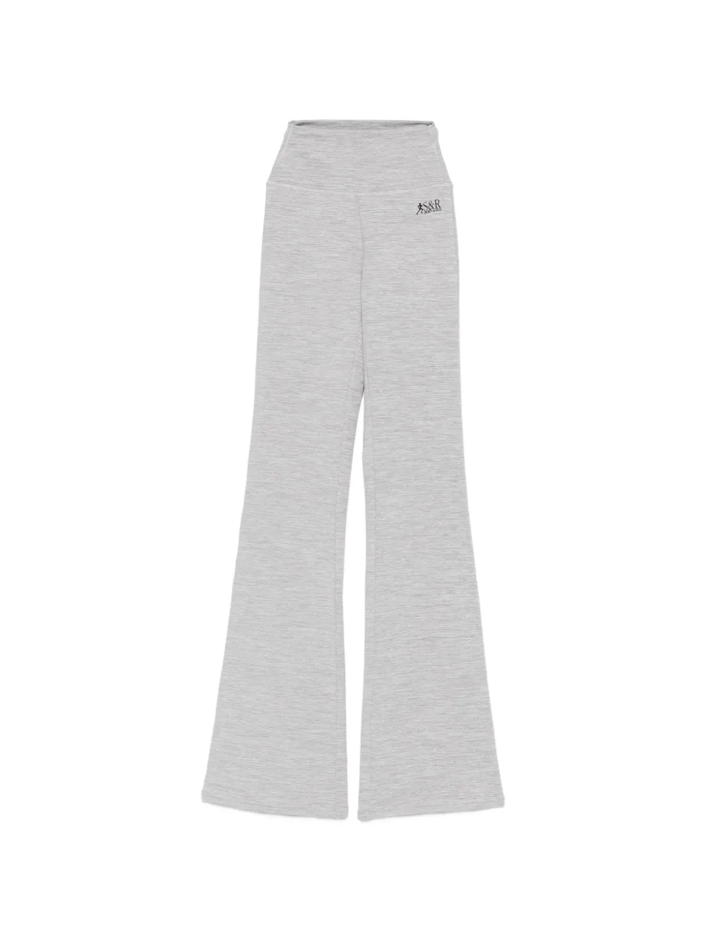 Sporty & Rich logo-print flared leggings - Grigio