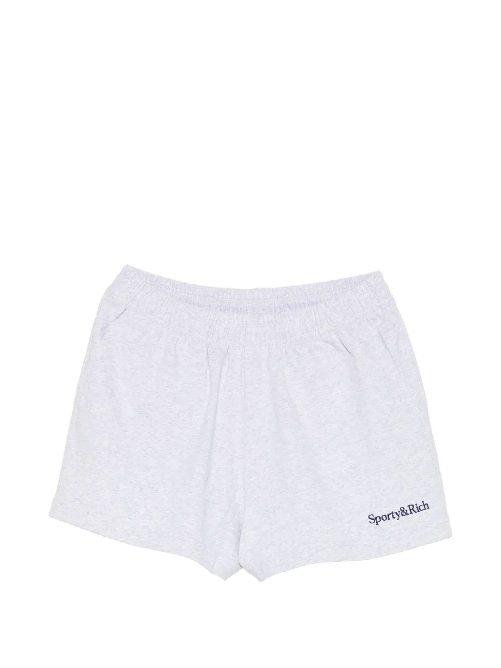 Sporty & Rich logo-embroidered track shorts - Grigio