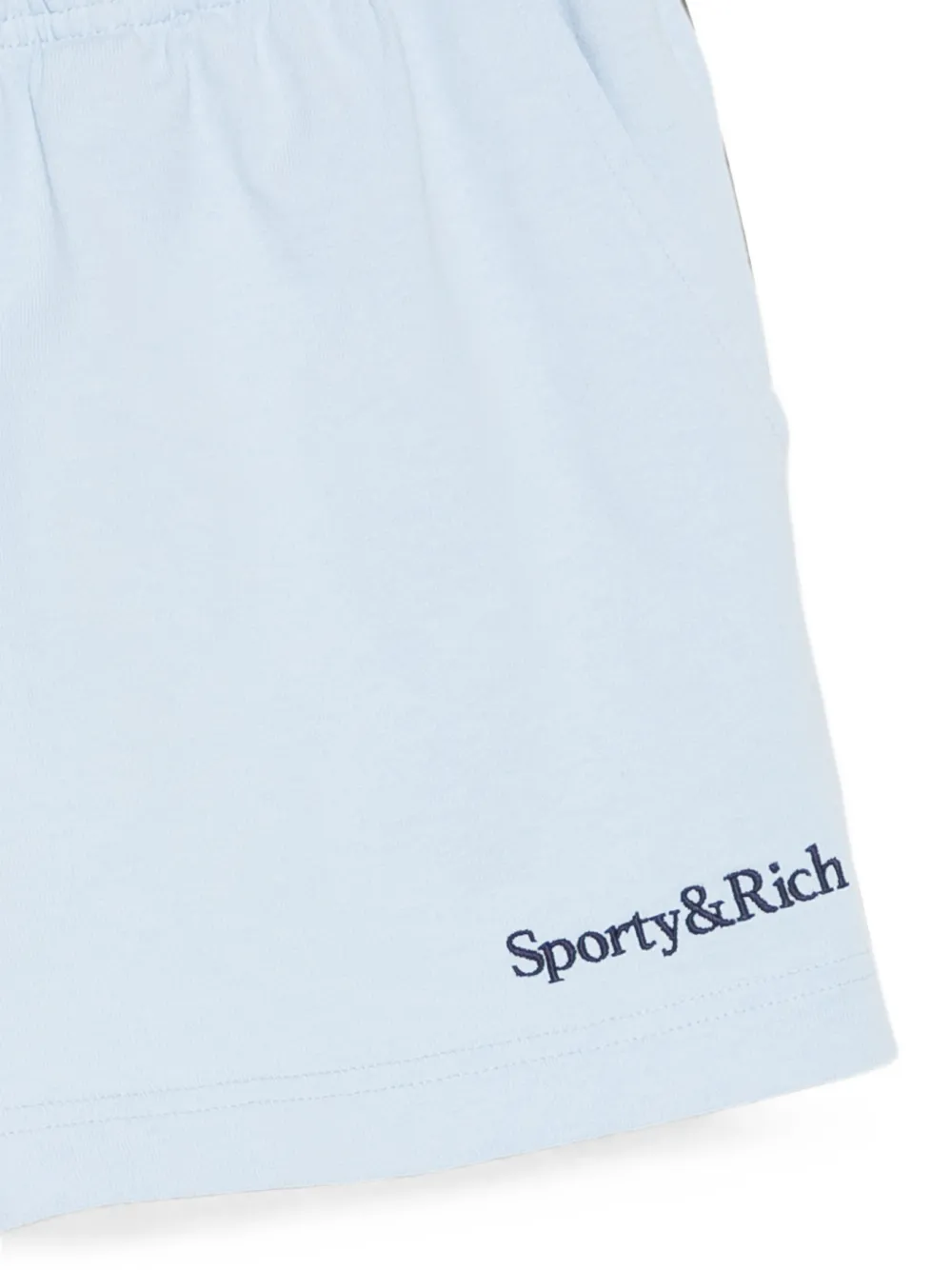 Sporty & Rich Trainingsshorts met geborduurd logo Blauw