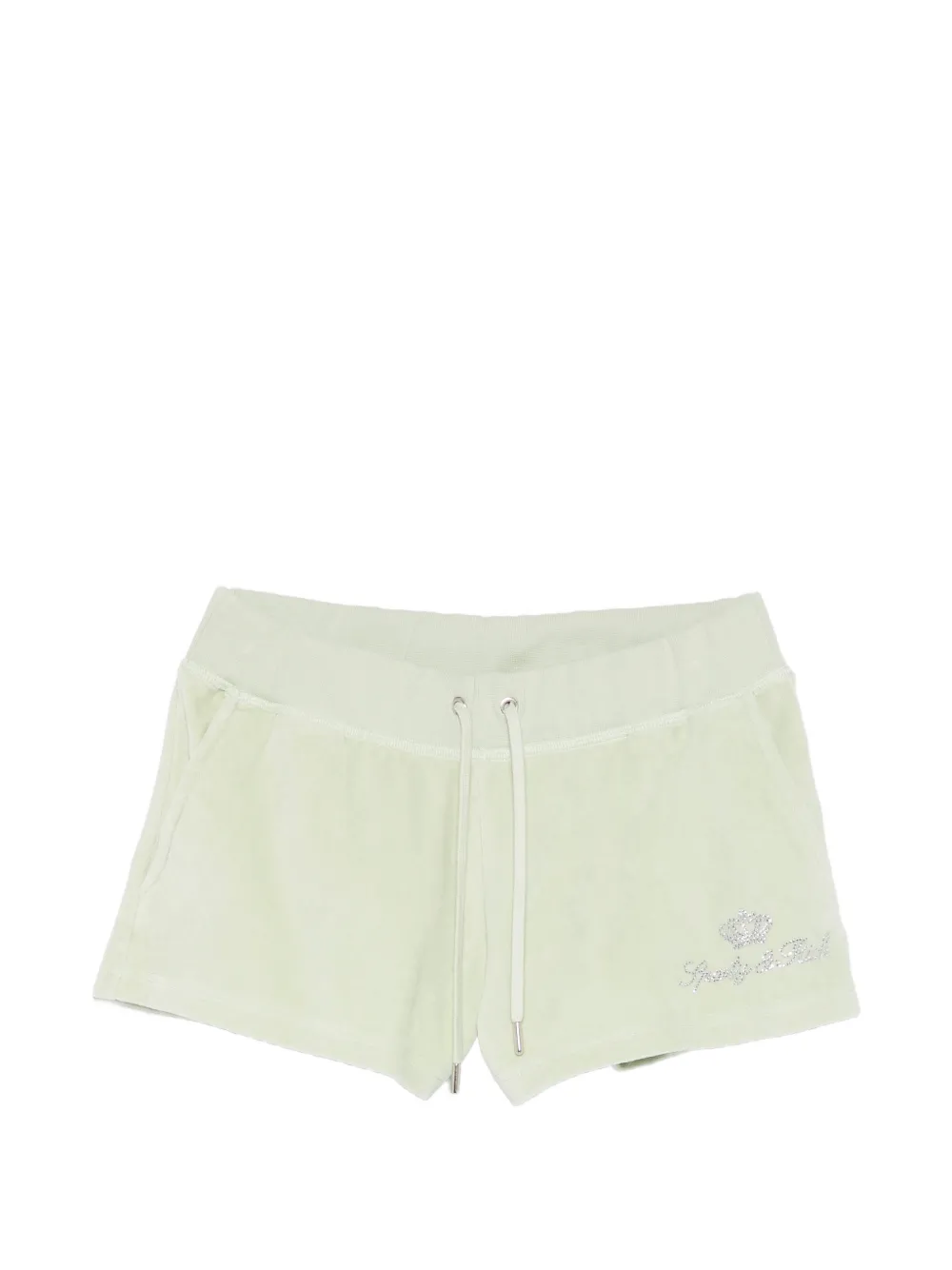 Sporty & Rich rhinestone-embellished track shorts - Verde