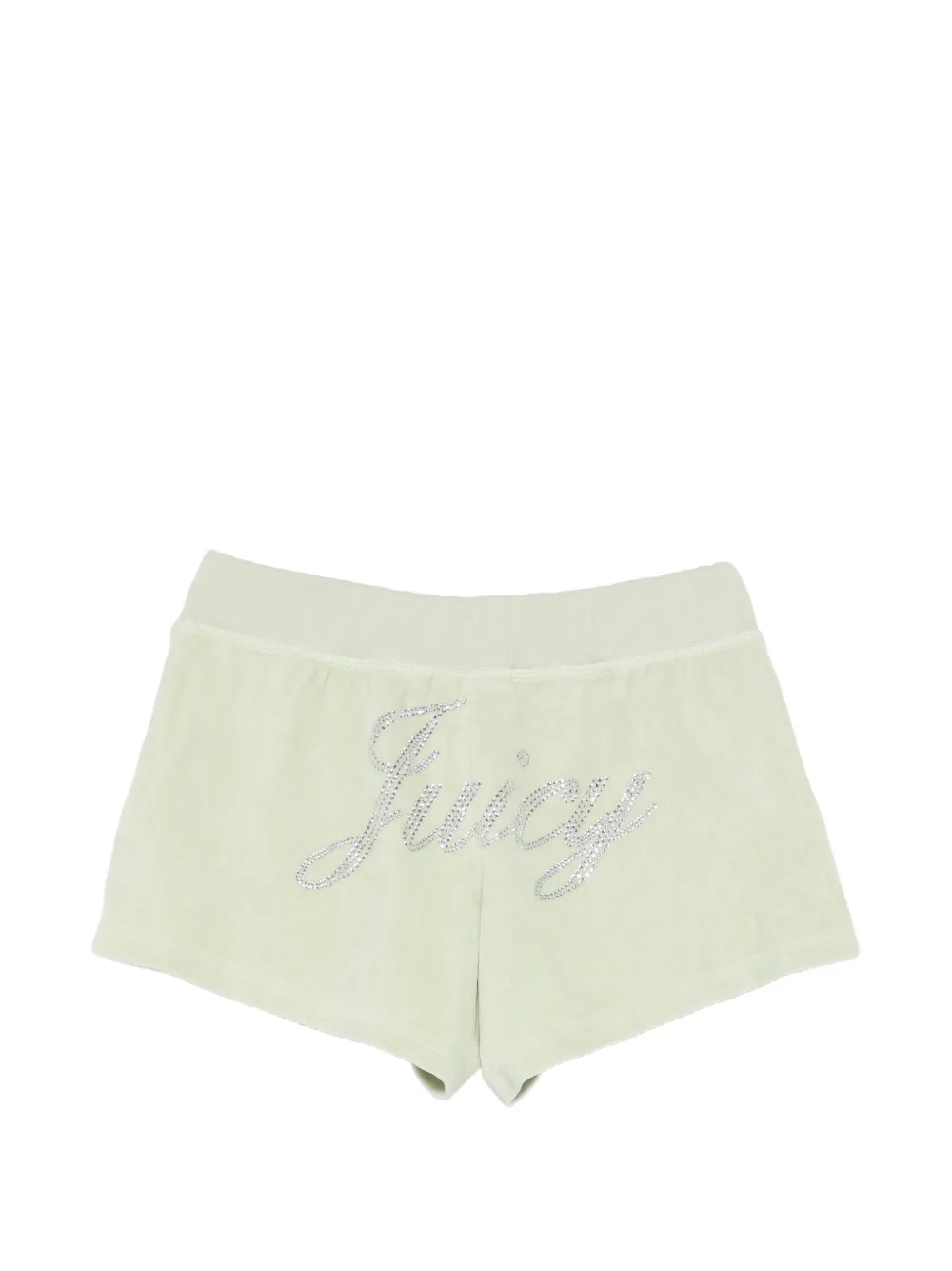 Sporty & Rich rhinestone-embellished track shorts Groen
