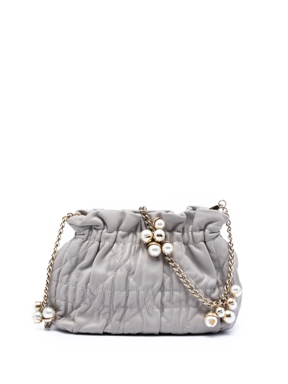 Christian Dior Pre-Owned 2011 Mini Lambskin Cannage Gaufre Delices Bag crossbody bag - Neutrals