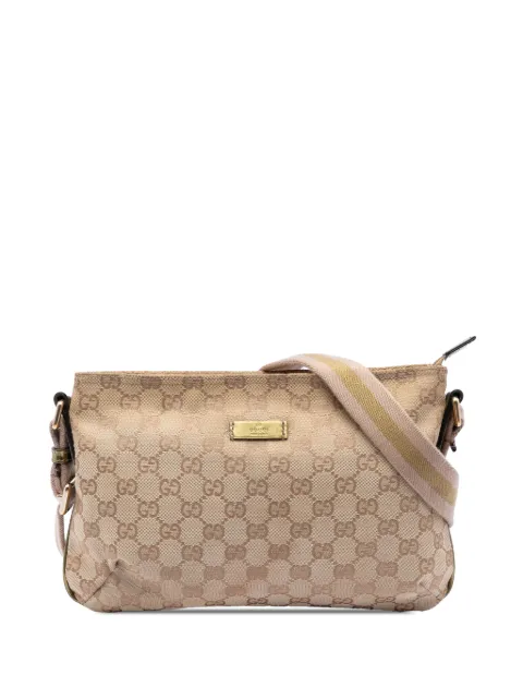 Gucci Pre-Owned Borsa a tracolla in tela GG con decorazione Web 2016-2026