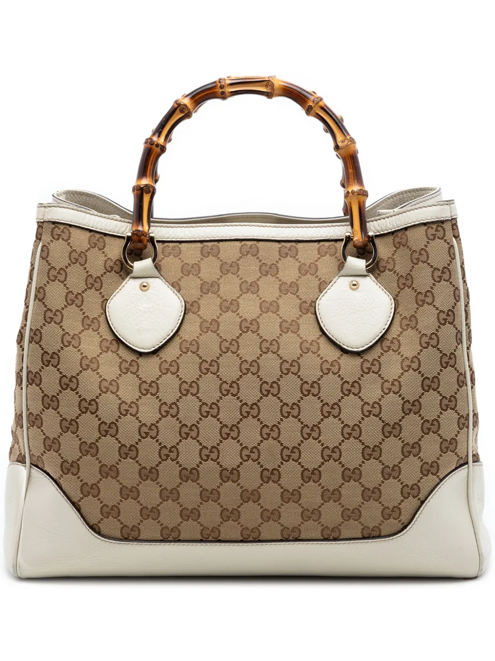 Gucci Pre-Owned 2000-2016 Medium GG Canvas Bamboo Diana tote bag - Nude