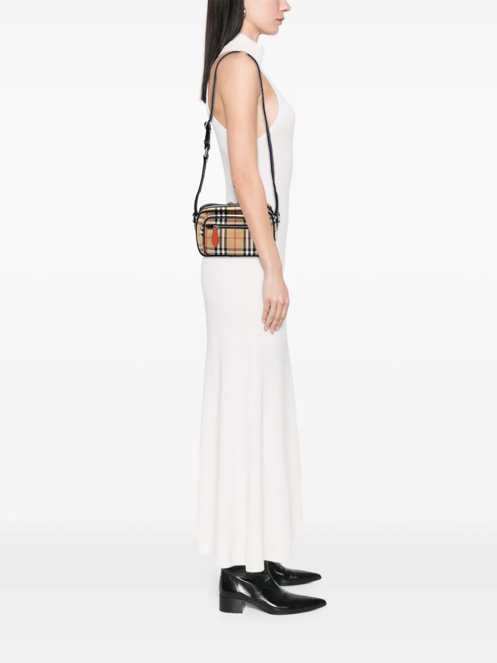  Burberry Pre-owned Borsa A Tracolla Imbottita Con Motivo House Check In Tela 2000-2017 - Toni Neutri 