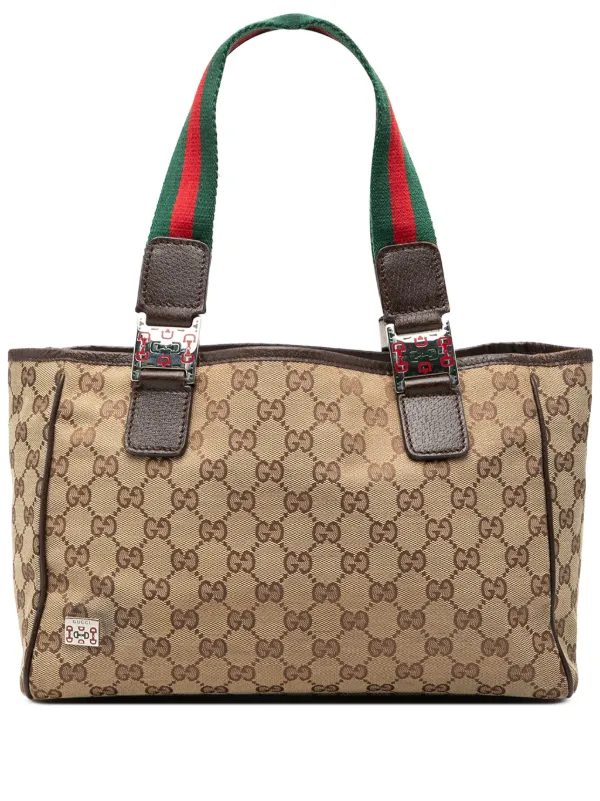 GUUCI トートバッグ GG キャンバス Gucci Pre-Owned 2000-2015 GGキャンバス ウェブ ポップ トートバッグ
