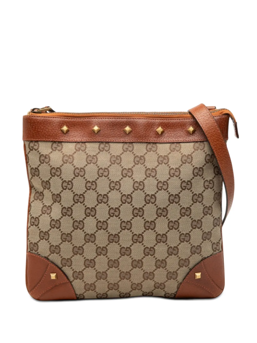 Gucci Pre-Owned 2000-2015 GG Canvas Nailhead crossbody bag - Neutrals