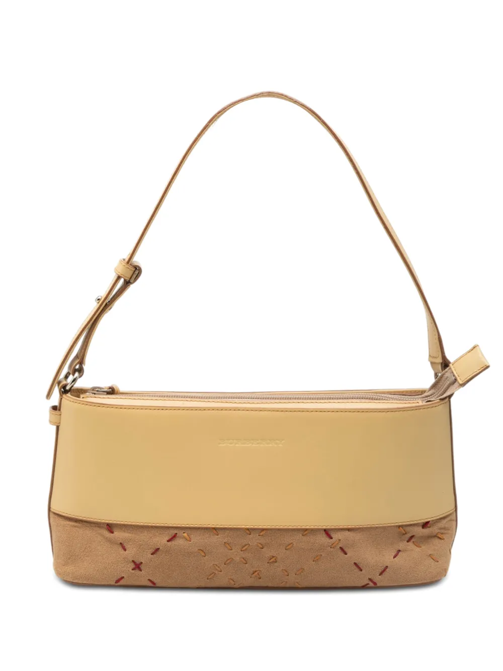 Burberry Pre-Owned 2000-2017 Calfskin and Suede Stitch shoulder bag - Toni neutri
