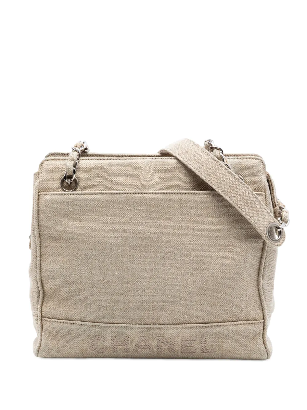CHANEL Pre-Owned 1996-1997 Petite Canvas Shopping tote bag - Nude