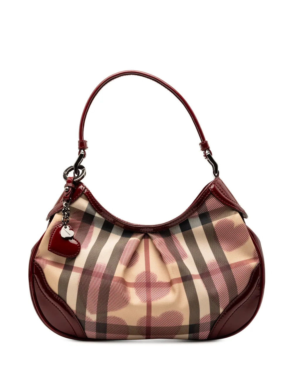 Burberry Pre-Owned 2000-2017 Small Nova Check Coated Canvas Hearts Hernville hobo bag - Toni neutri