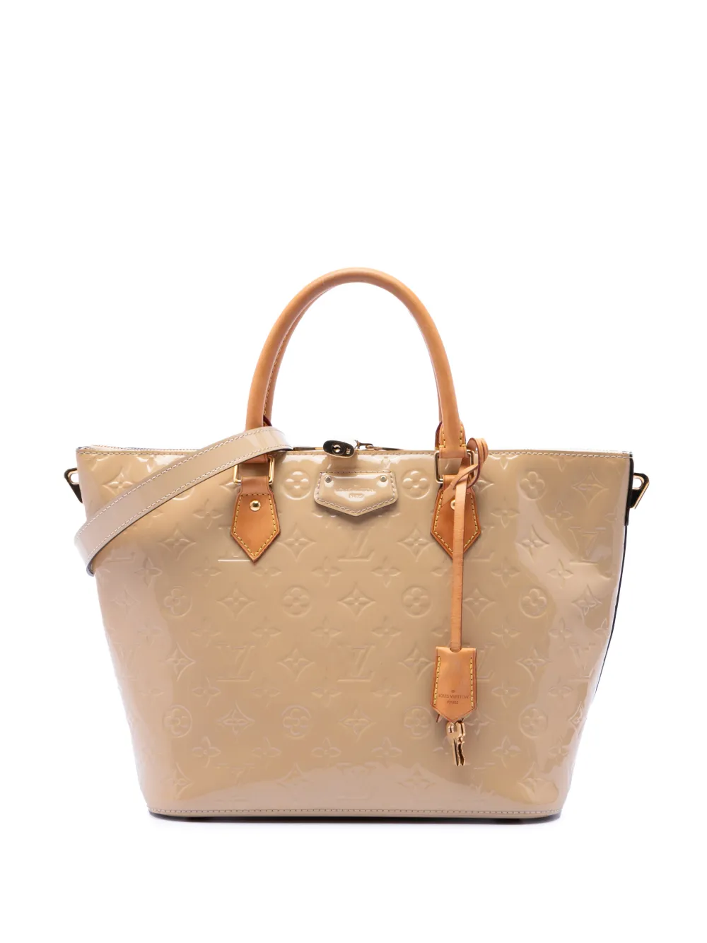 Louis Vuitton Pre-Owned 2014 Monogram Vernis Montebello MM satchel - Nude