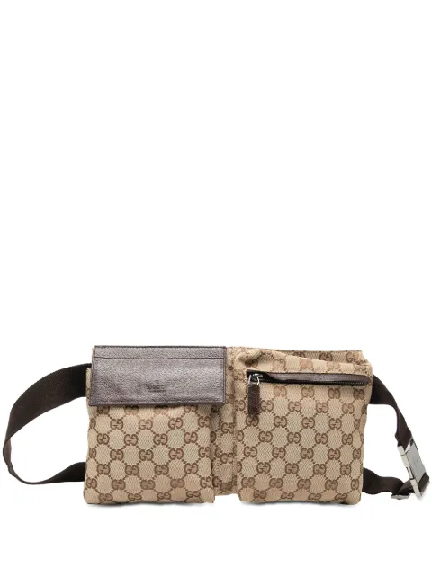 Gucci Pre-Owned 2000-2015 GG Canvas Double Pocket belt bag