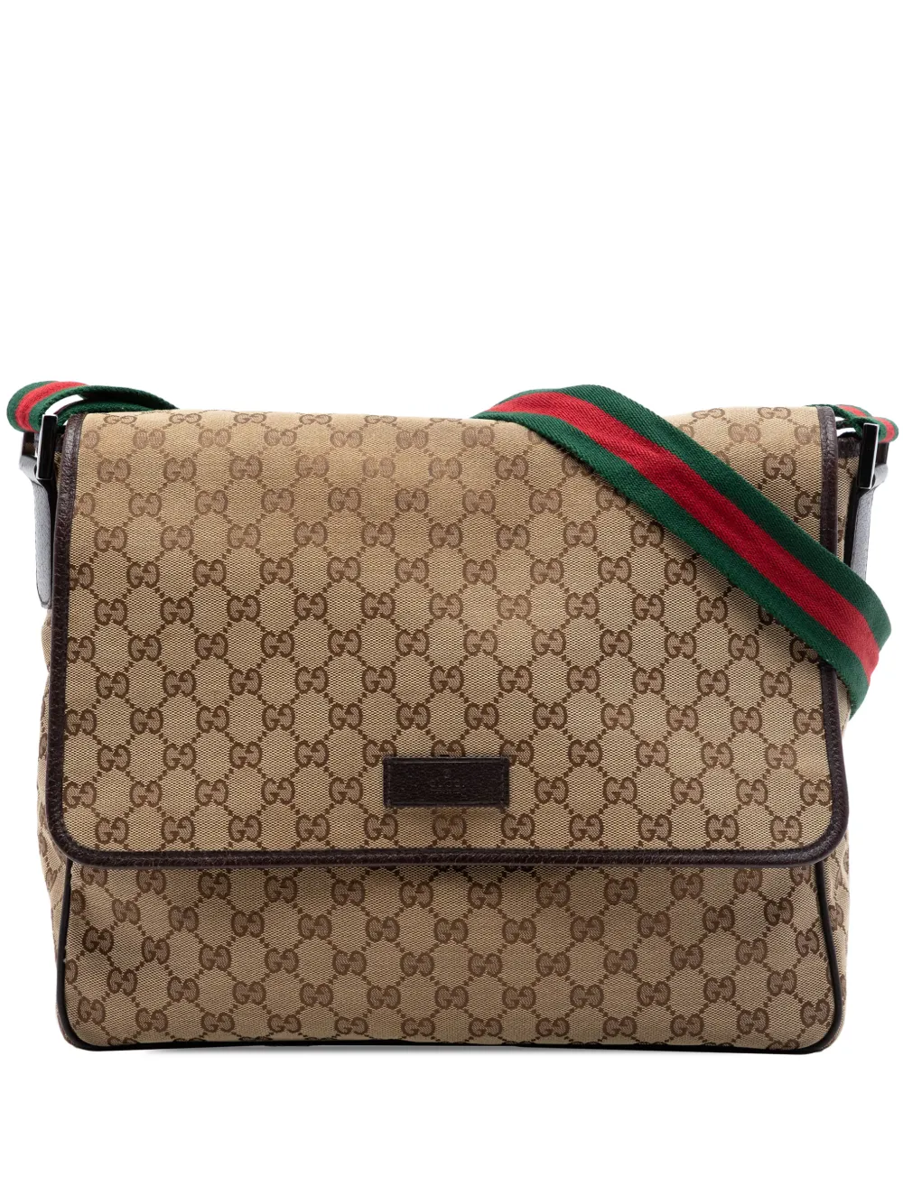 Gucci Pre-Owned 2016-2026 GG Canvas Web Flap Messenger Bag crossbody bag - Toni neutri