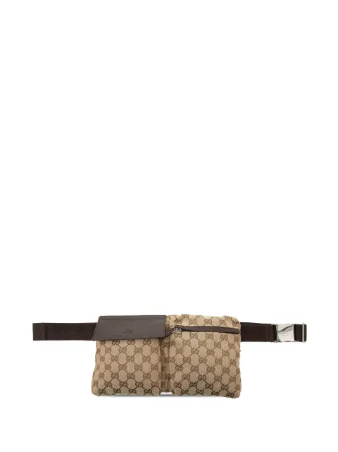 Gucci Pre-Owned 2000-2015 GG Canvas Double Pocket belt bag
