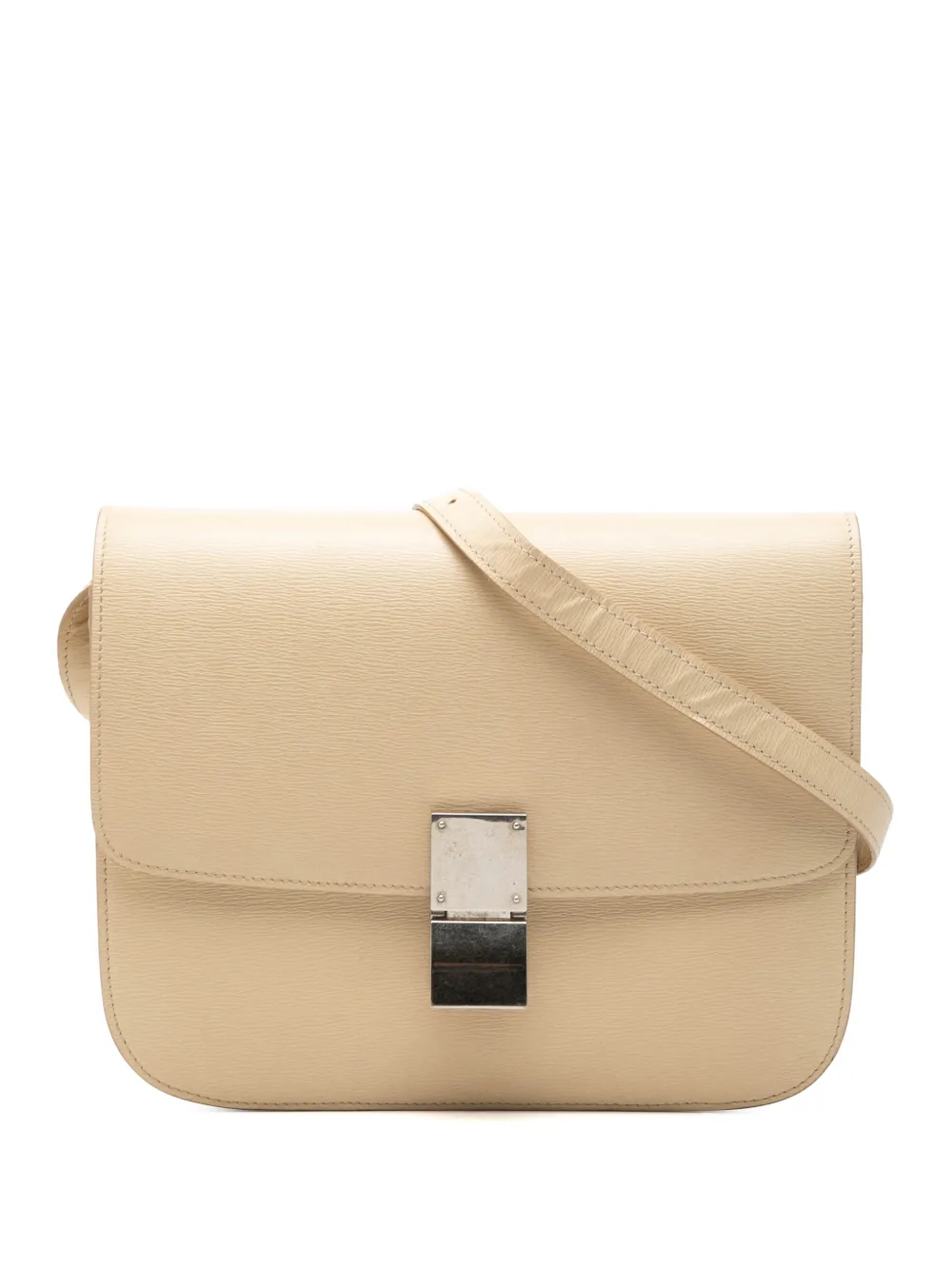 Celine Pre-Owned 2016 Medium Calfskin Classic Box crossbody bag - Toni neutri