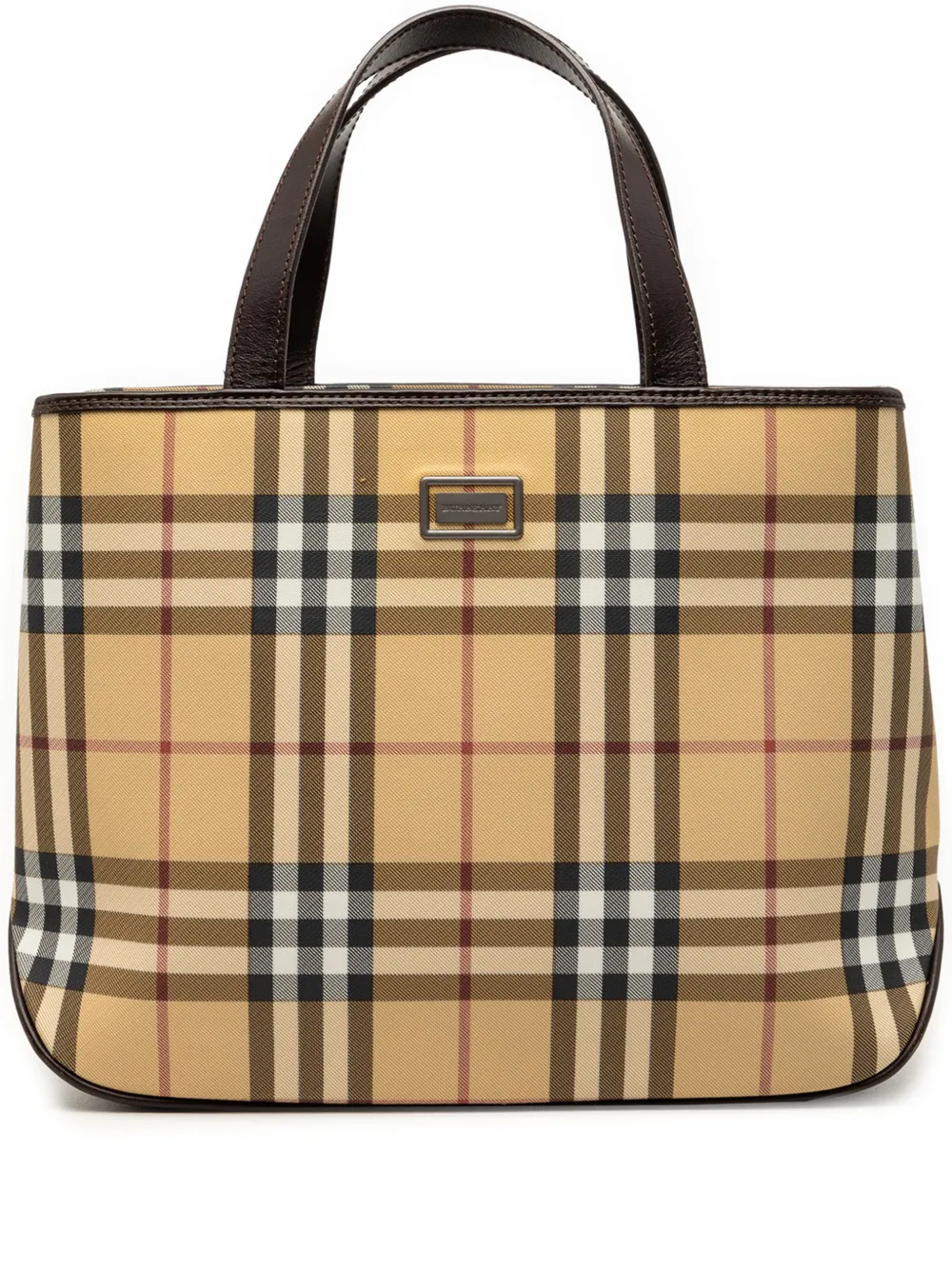 Burberry Pre-Owned 2000-2017 House Check Coated Canvas tote bag - Neutrals