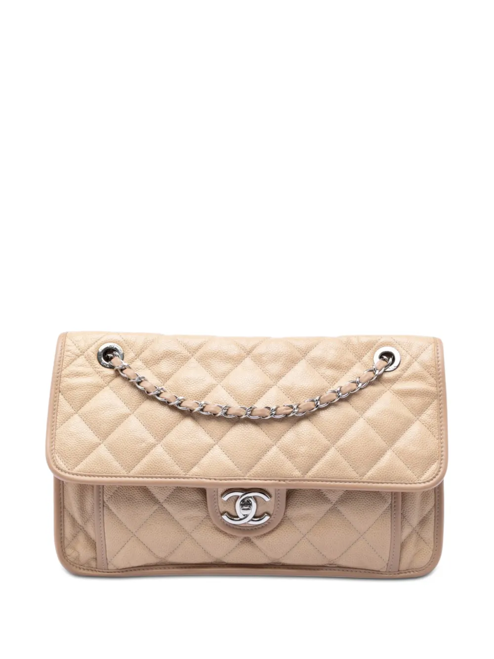 CHANEL Pre-Owned 2012-2013 Medium Caviar French Riviera Flap shoulder bag - Toni neutri