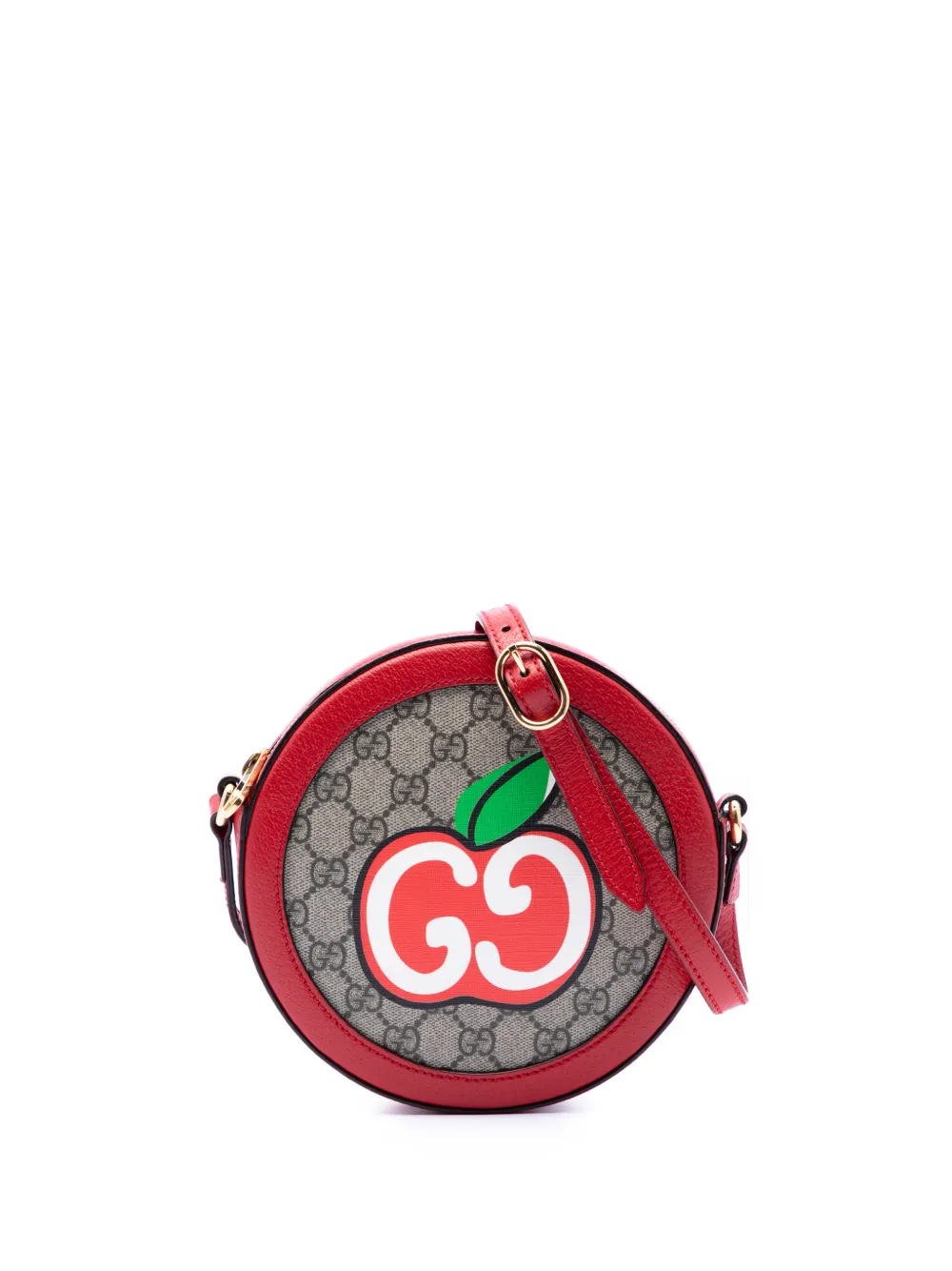 Gucci Pre-Owned 2016-2026 GG Supreme Apple Round crossbody bag - Toni neutri
