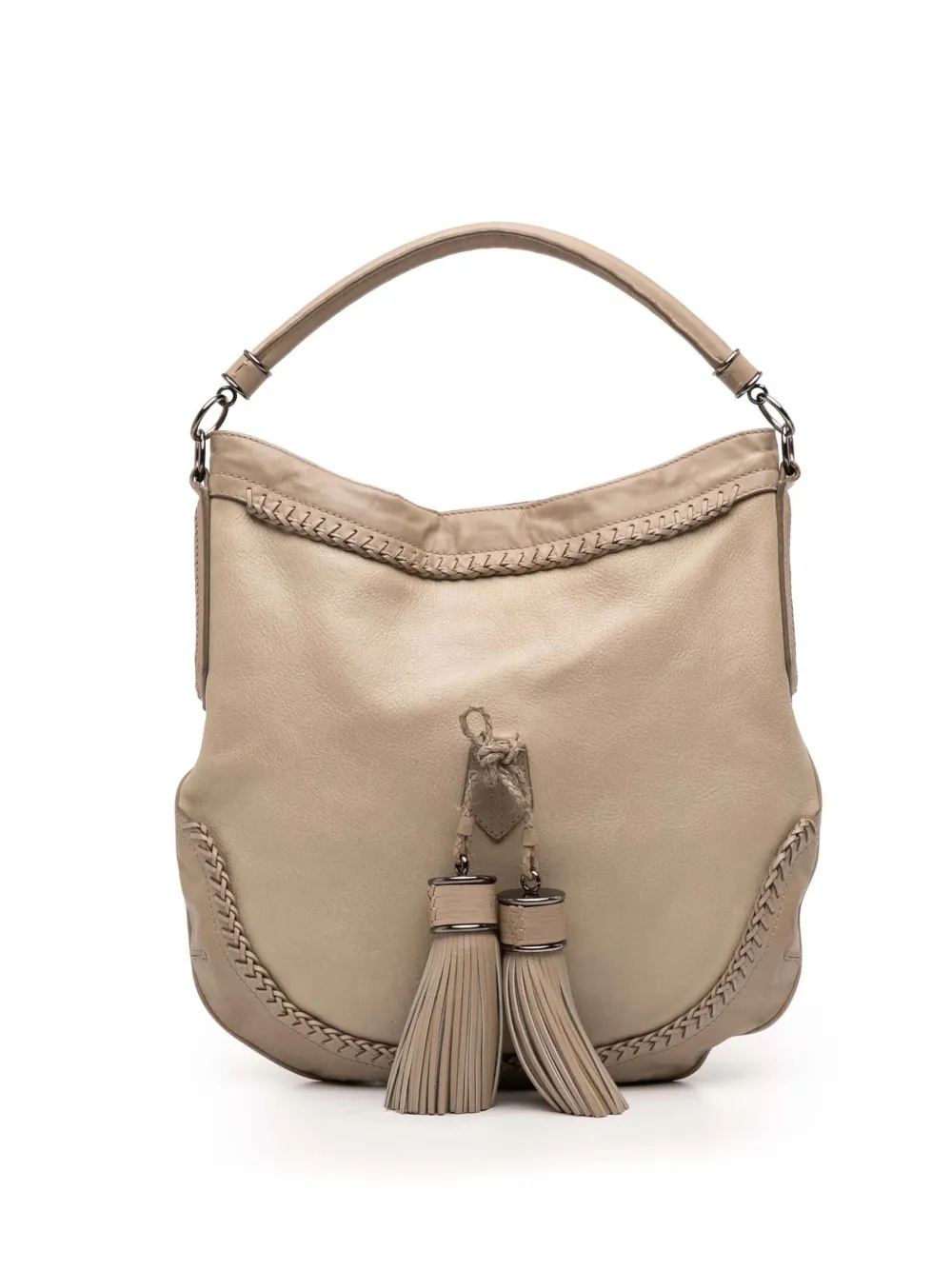 Burberry Pre-Owned 2000-2017 Leather Tassel hobo bag - Nude