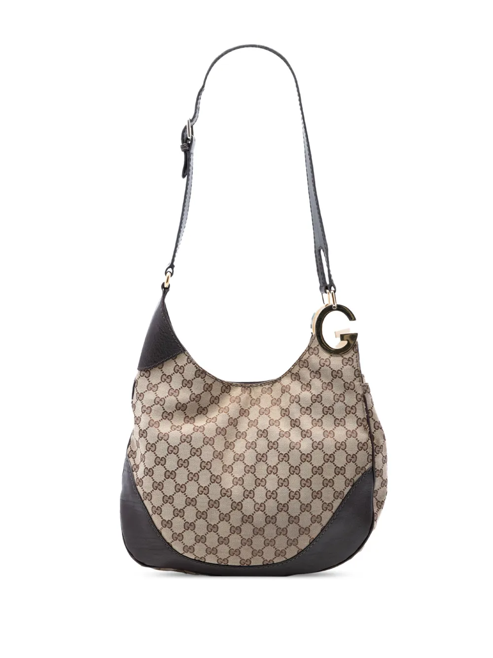 Pre-owned Gucci 2016-2026 Gg Canvas Charlotte Crossbody Bag In Neutral