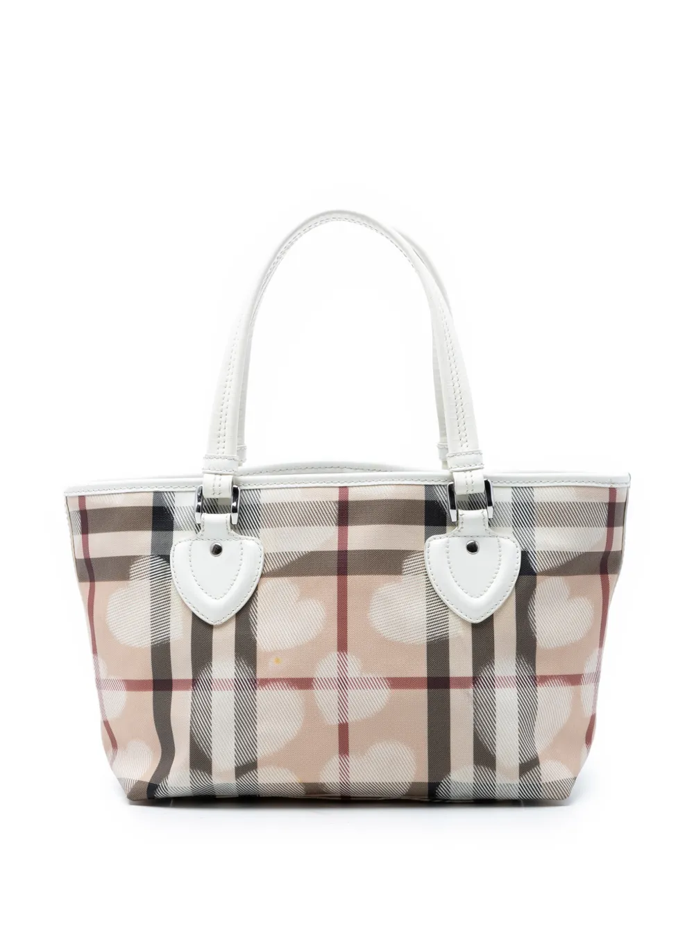 Burberry Pre-Owned 2000-2017 House Check Coated Canvas Hearts tote bag - Toni neutri