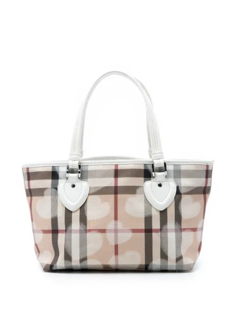 Burberry Pre-Owned 2000-2017 House Check Coated Canvas Hearts tote bag