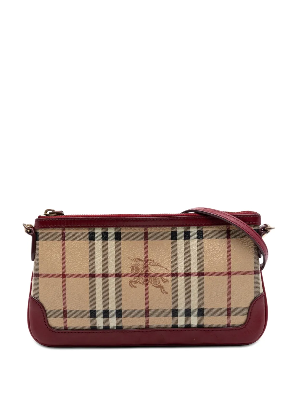 Burberry Pre-Owned 2000-2017 Haymarket Check Coated Canvas Peyton crossbody bag - Neutrals