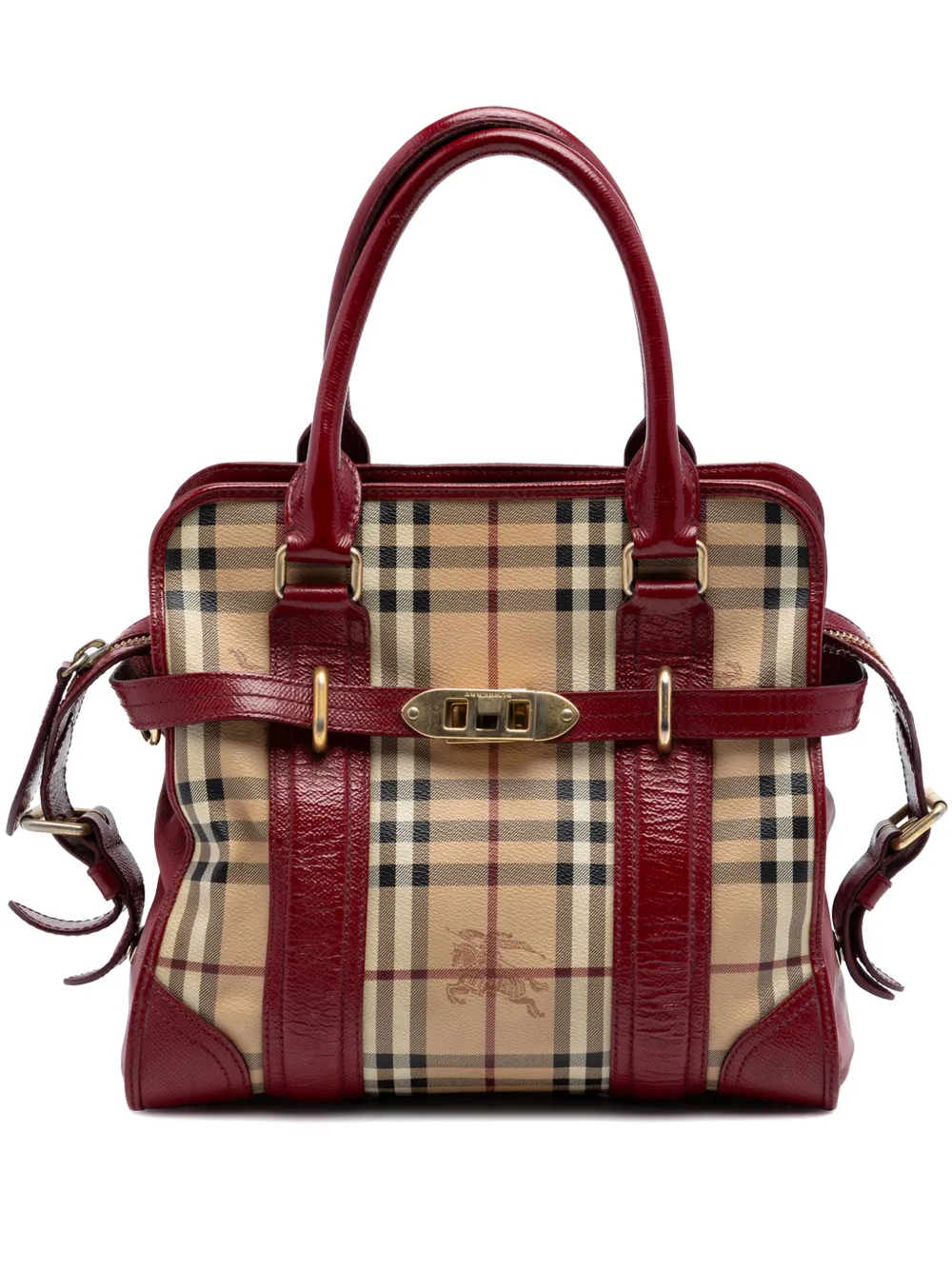 Burberry Pre-Owned 2000-2017 Haymarket Check Coated Canvas Minford Portrait satchel - Neutrals