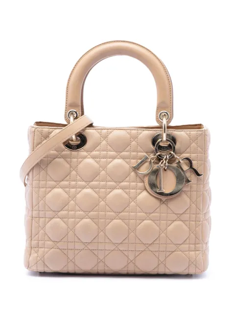 Christian Dior Pre-Owned bolso satchel Cannage Lady Dior mediano 2011