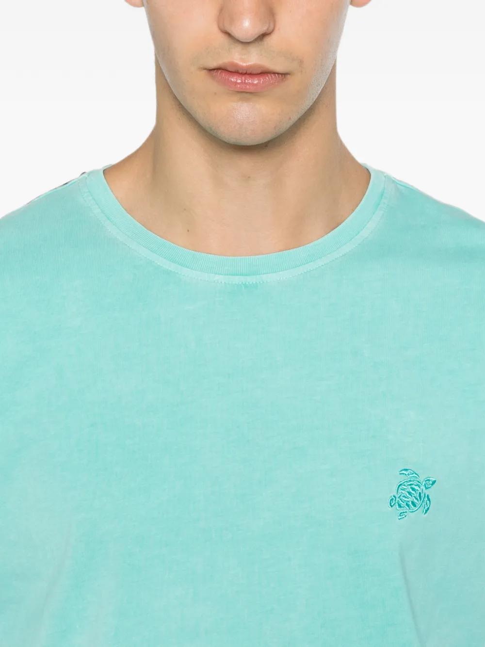 Vilebrequin T-shirt met geborduurd logo Blauw