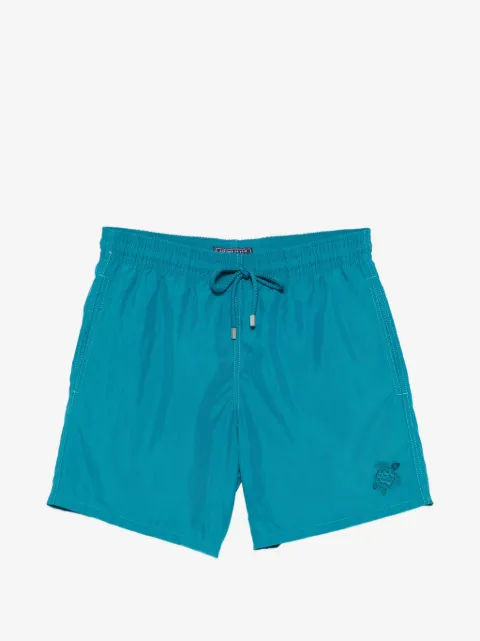 Vilebrequin shorts de playa con bordado de tortuga
