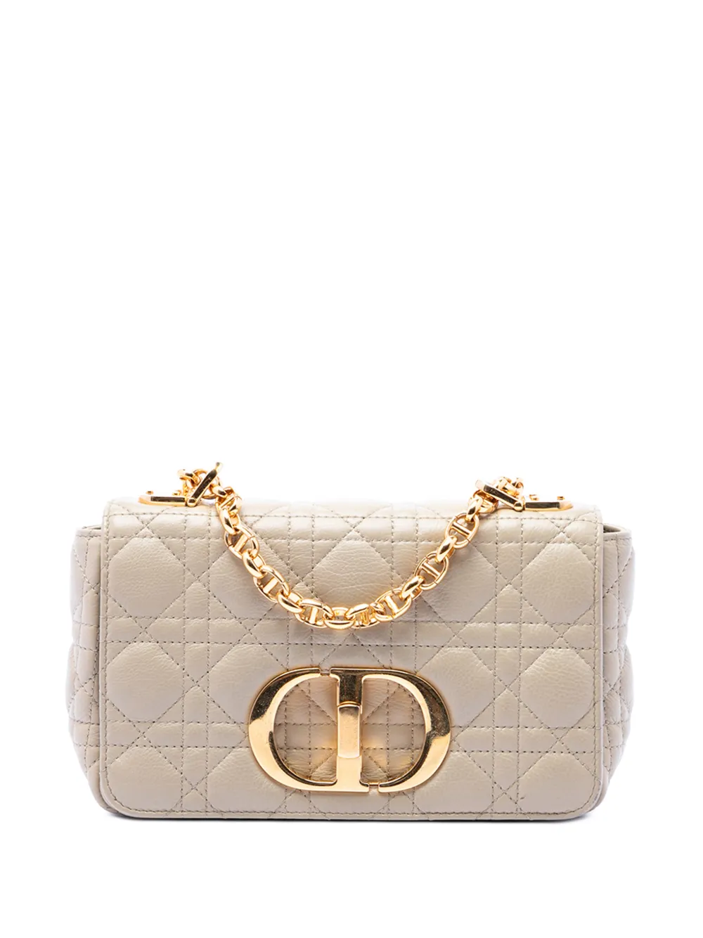 Christian Dior Pre-Owned 2022 Small Calfskin Cannage Caro crossbody bag - Toni neutri
