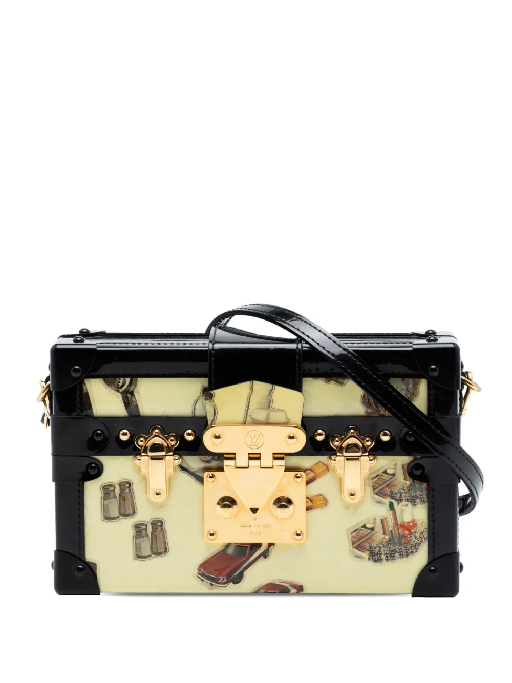 Louis Vuitton Pre-Owned 2015 Monogram Vernis Stickers Petite Malle crossbody bag - Toni neutri