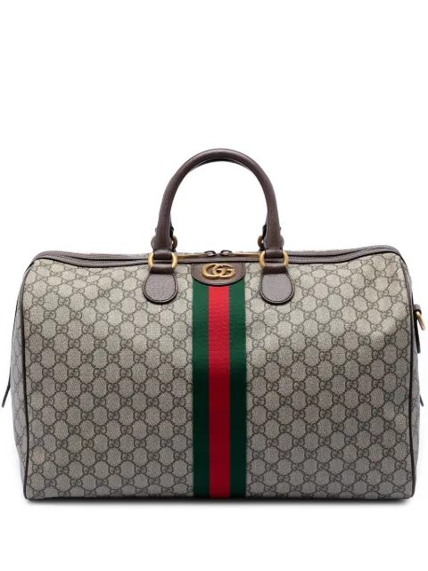 Gucci Pre-Owned 2016-2026 Medium GG Supreme Web Ophidia Carry On Duffle Bag boston bag