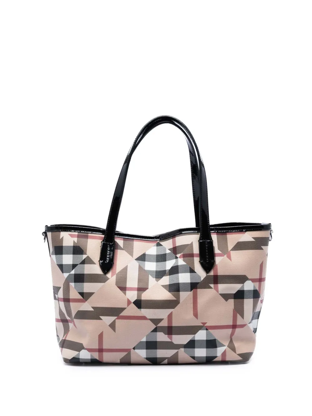 Burberry Pre-Owned 2000-2017 House Check Coated Canvas satchel - Neutrals