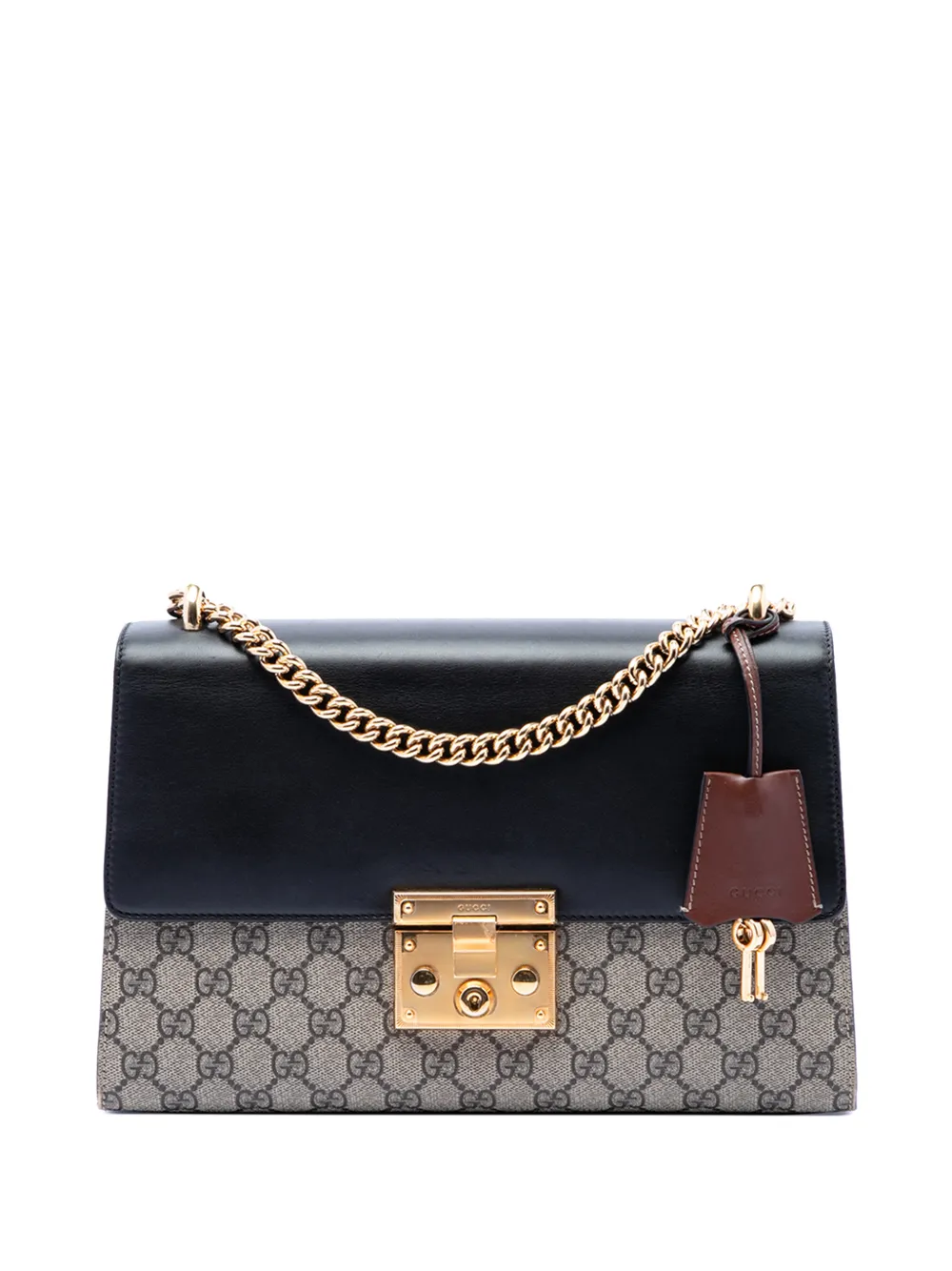 Gucci Pre-Owned 2016-2026 Medium GG Supreme Padlock shoulder bag - Toni neutri