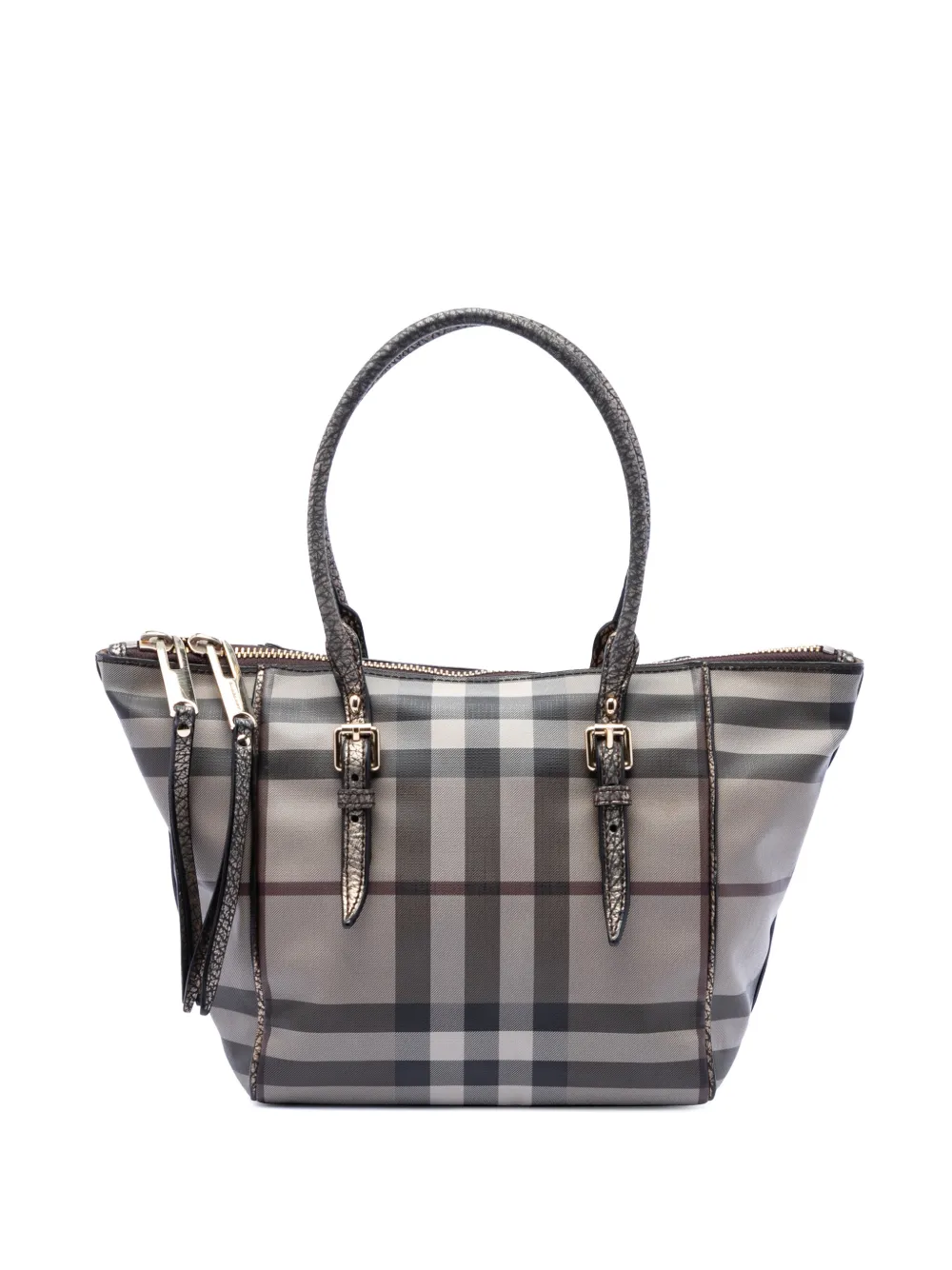 Burberry Pre-Owned 2000-2017 Small Smoke Check Coated Canvas Salisbury tote bag - Toni neutri