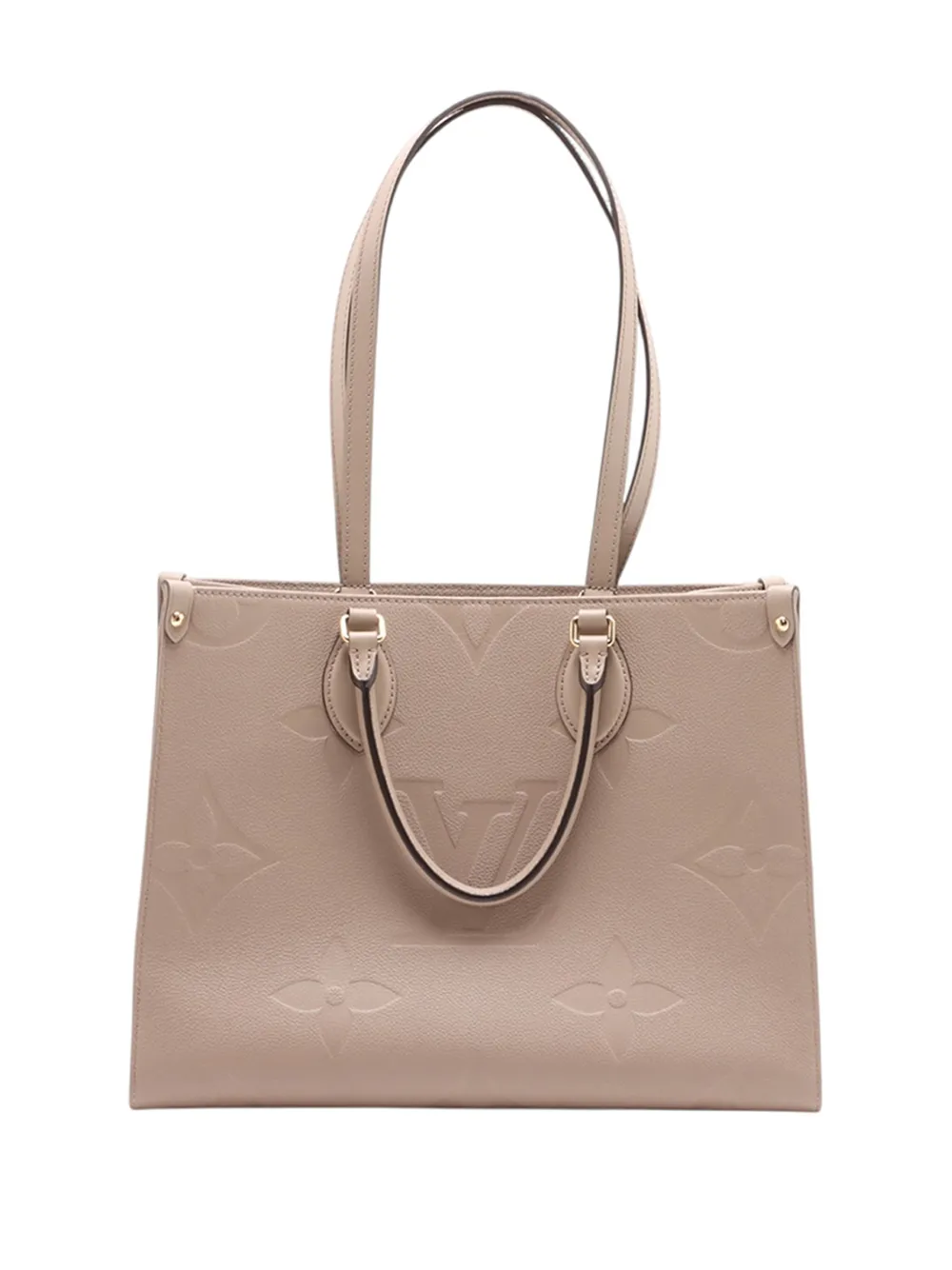 Louis Vuitton Pre-owned Borsa A Tracolla Onthego Mm In Pelle Empreinte Con Monogramma 2021-2026 - Toni Neutri 