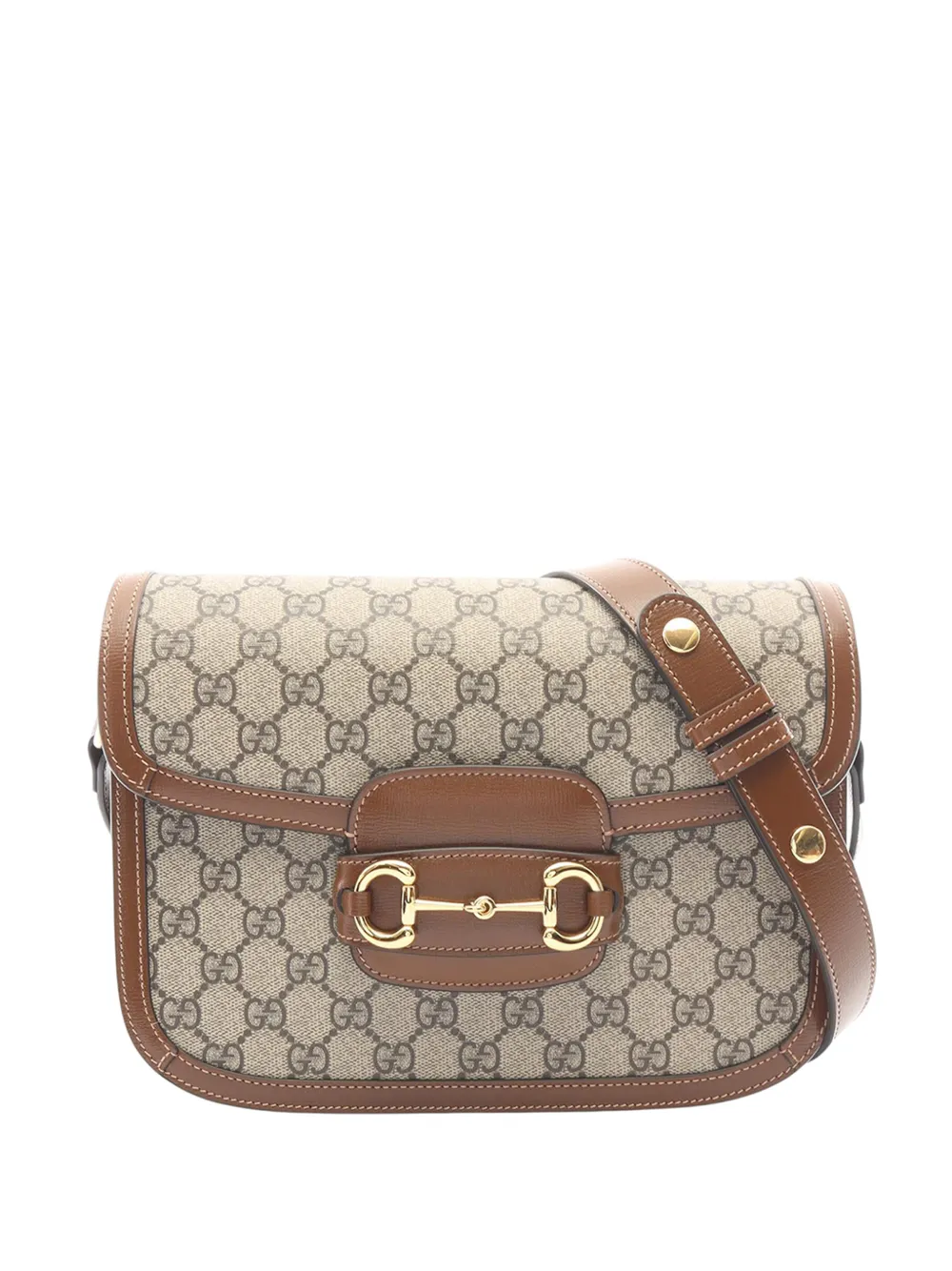 Gucci Pre-Owned 2016-2026 Medium GG Supreme Horsebit 1955 shoulder bag - Neutrals