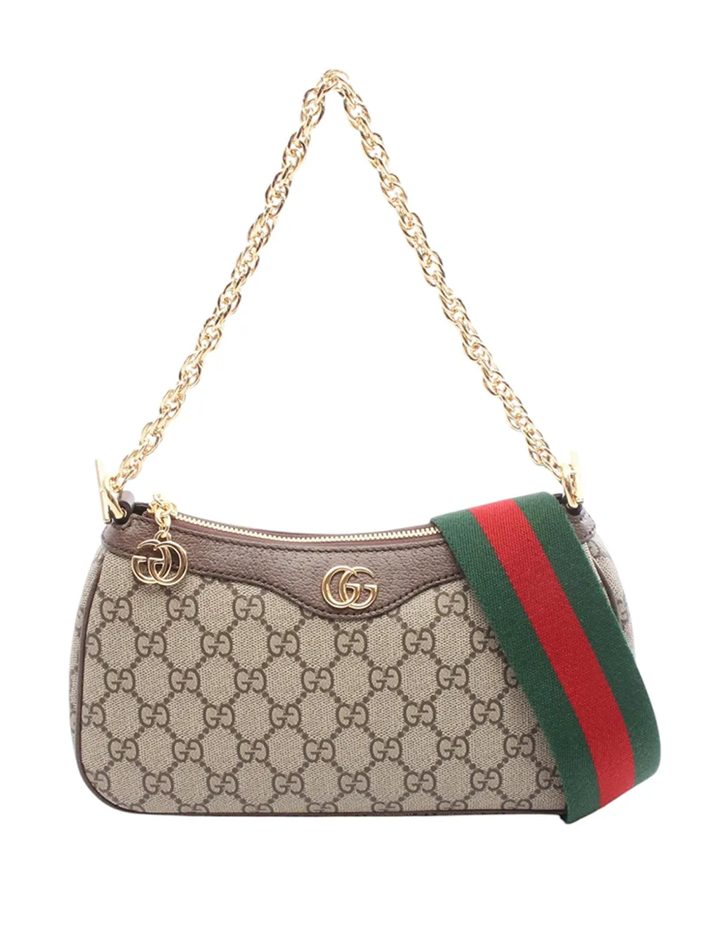 Gucci Pre-Owned 2016-2026 Small GG Supreme Ophidia Web satchel - Toni neutri
