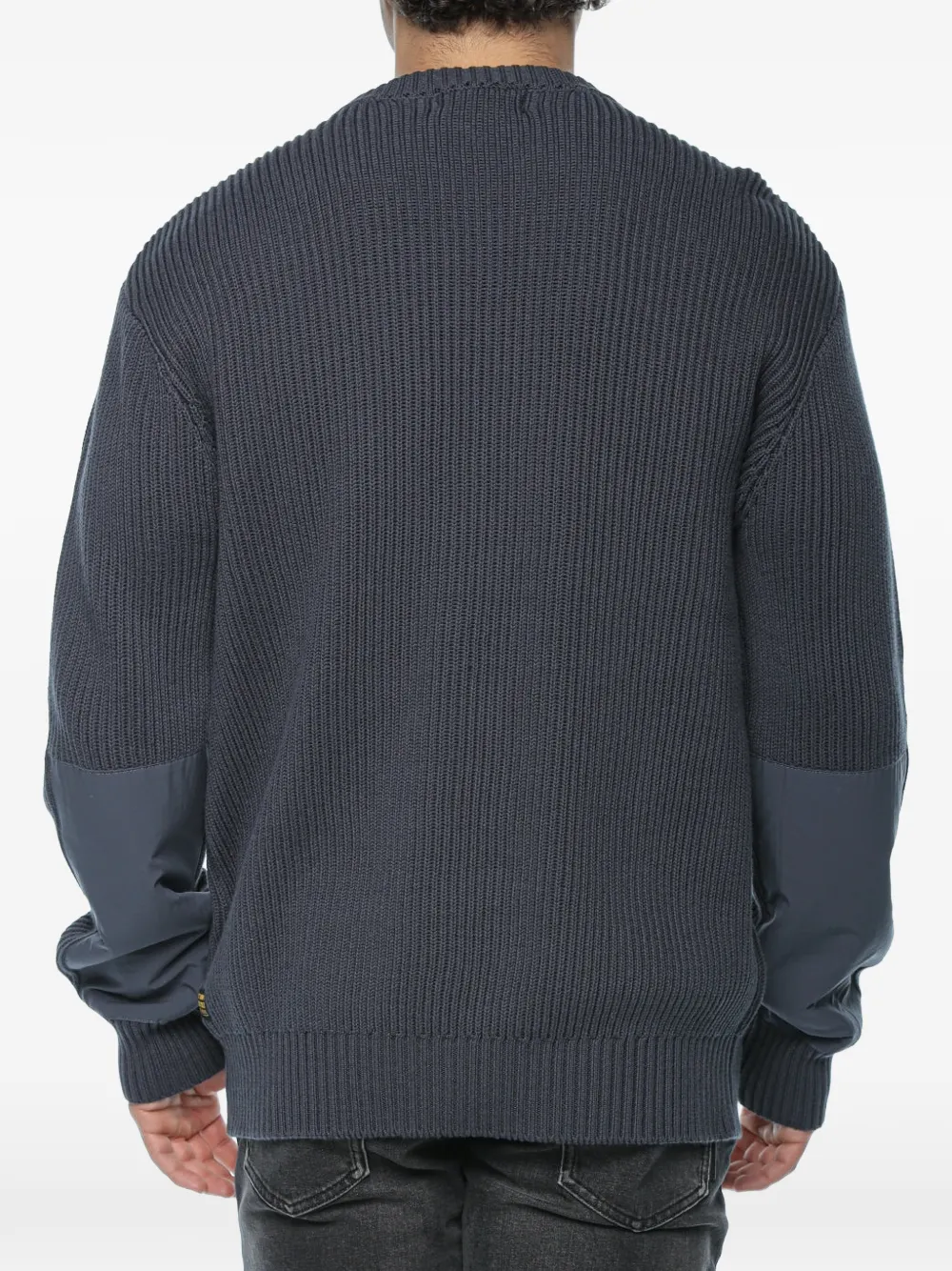 G-Star RAW woven-mix panelled sweater Blauw