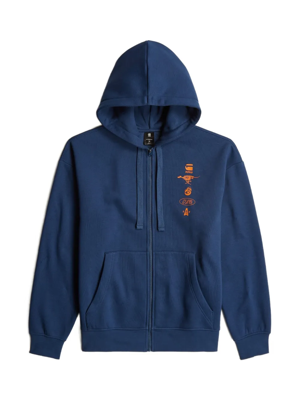 G-Star RAW graphic-print zip-up hoodie Blauw