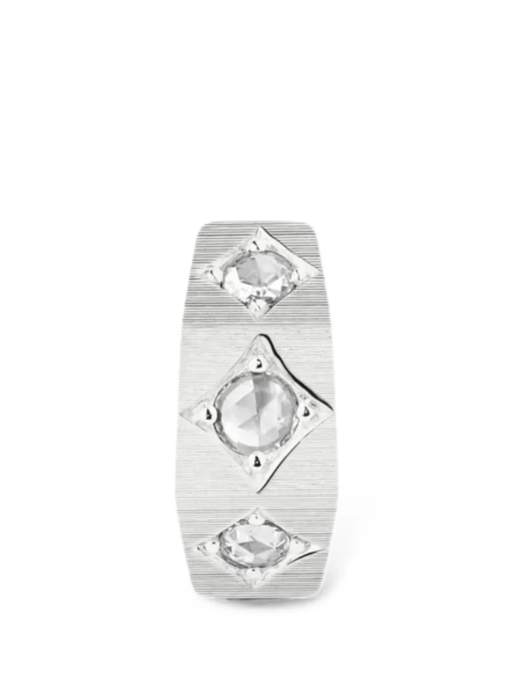 Marie Lichtenberg Small Ecrou Coco Diamond Earring in Silver, view 3