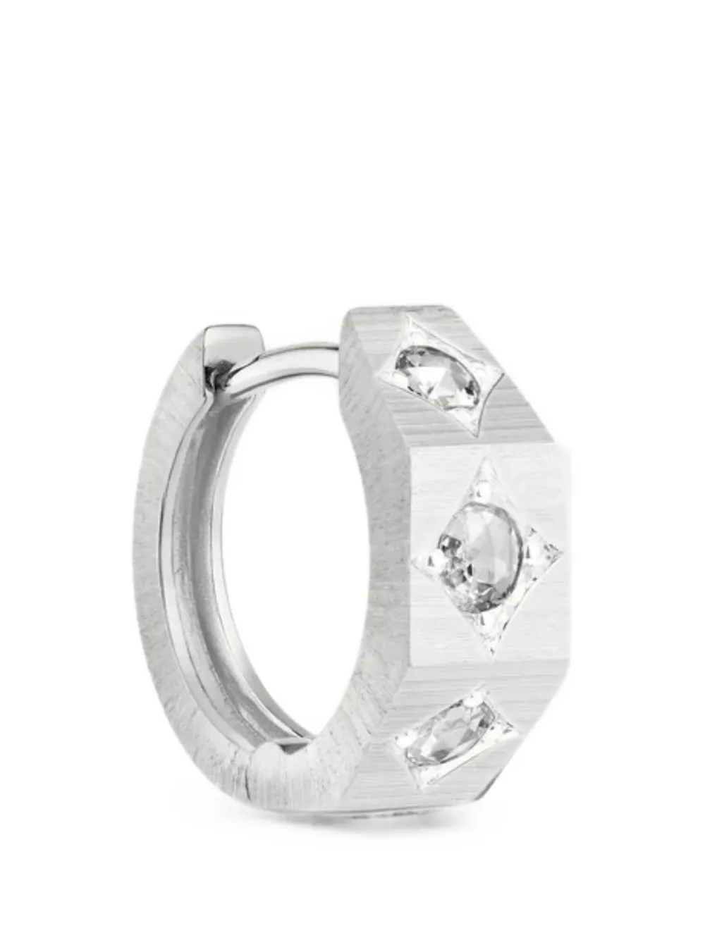 Marie Lichtenberg small Ecrou Coco diamond earring - Argento
