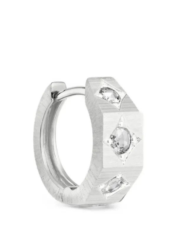 Marie Lichtenberg Small Ecrou Coco Diamond Earring in Silver