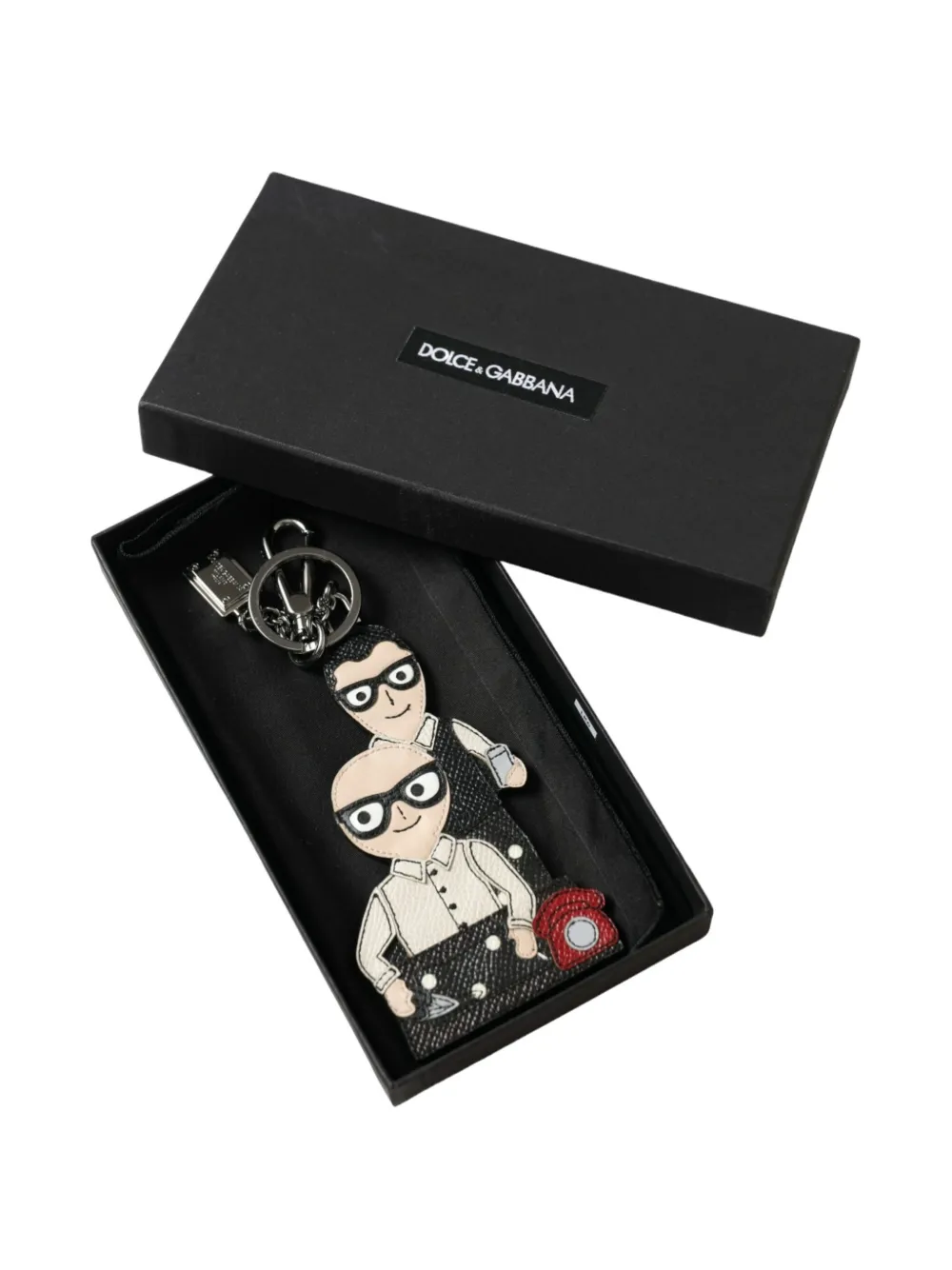 Dolce & Gabbana #DGFamily sleutelhanger met logoplakkaat Zwart