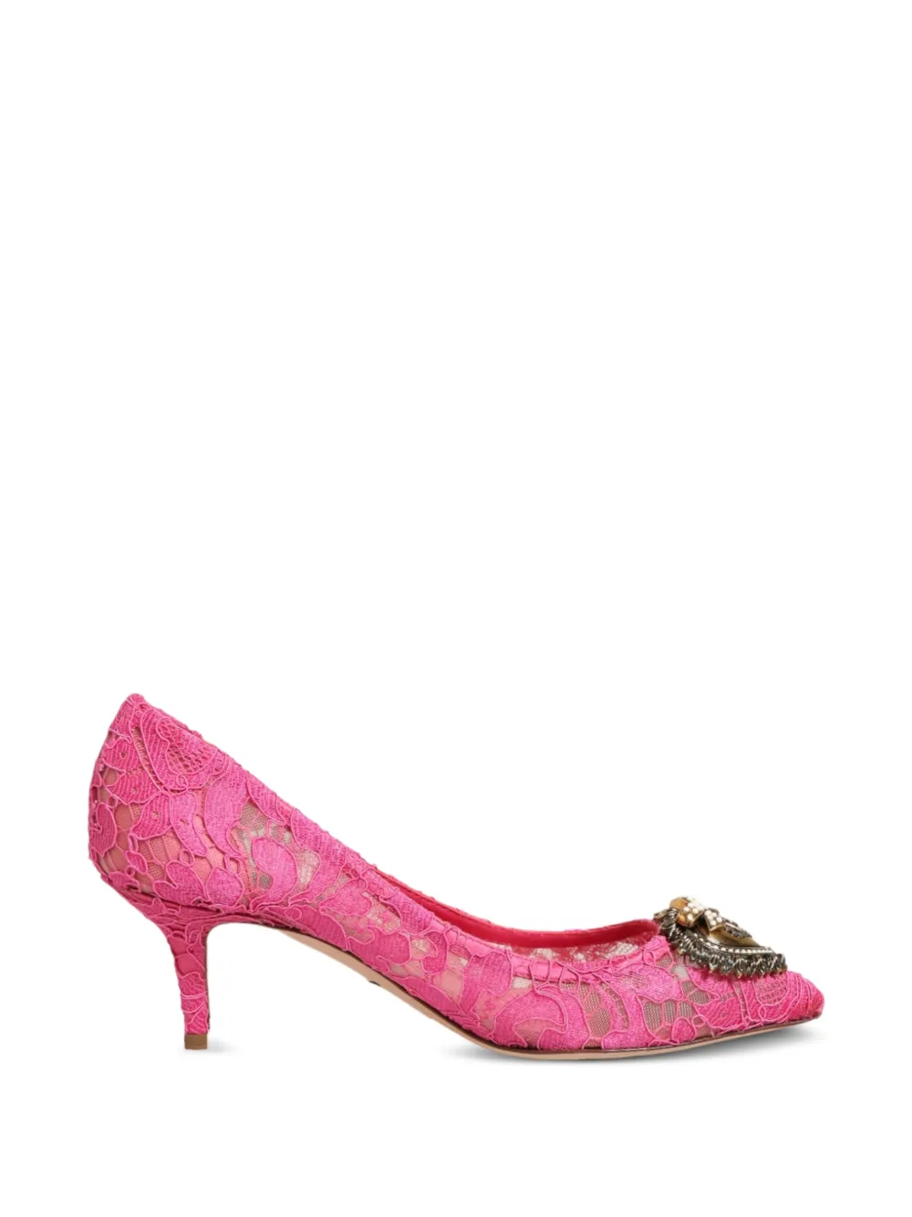 Dolce & Gabbana Taormina Devotion pumps met kant Roze