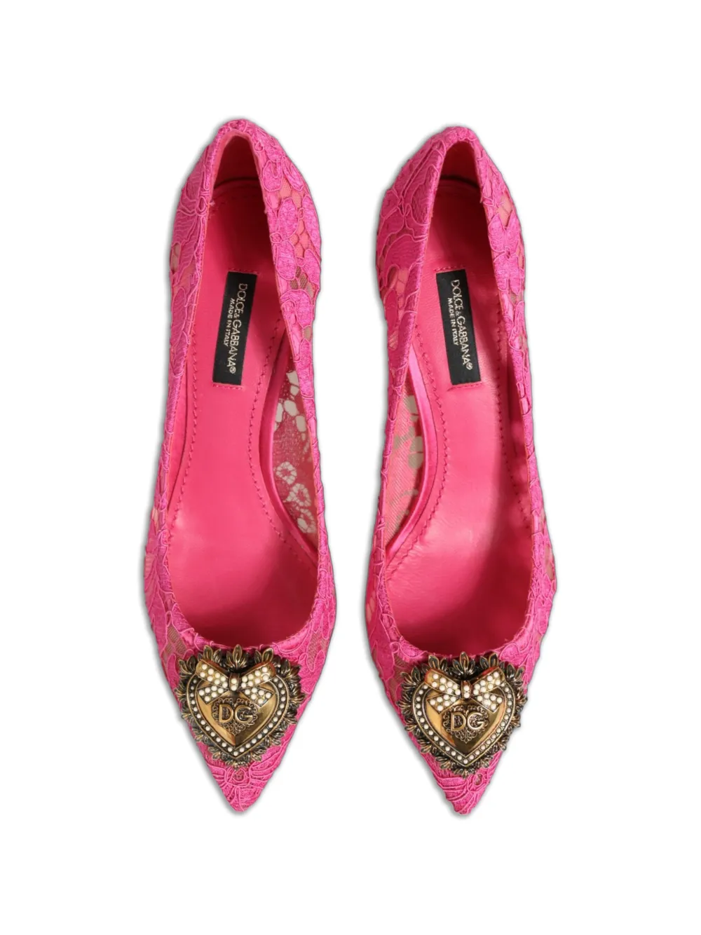 Dolce & Gabbana Taormina Devotion pumps met kant Roze