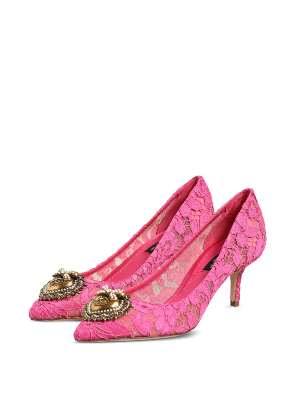 Dolce & Gabbana Taormina Devotion pumps met kant Roze