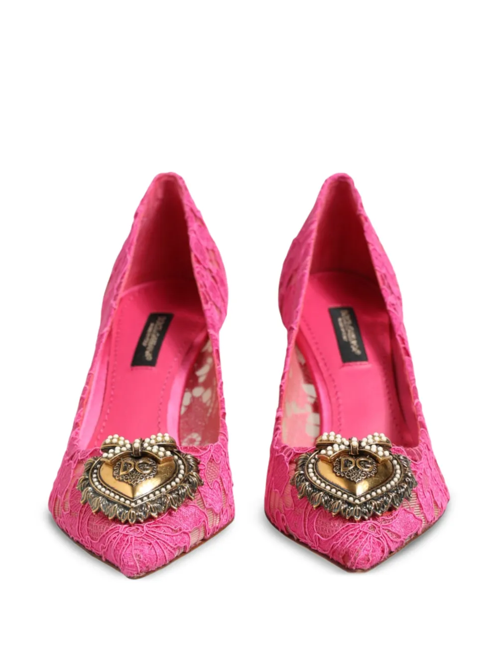 Dolce & Gabbana Taormina Devotion pumps met kant Roze